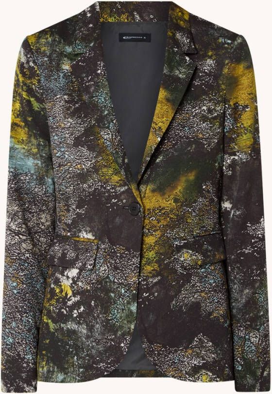 Expresso Blazer met klepzakken en schoudervulling