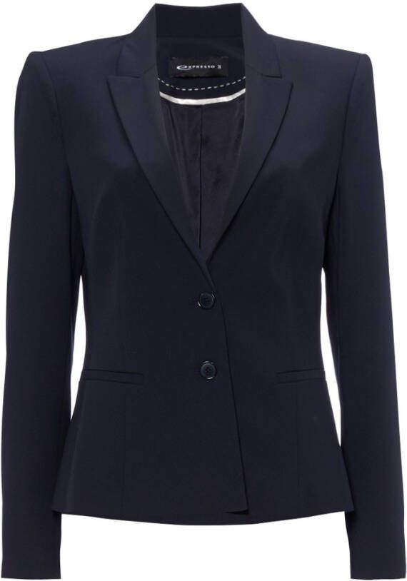 Expresso Xana klassieke blazer in donkerblauw