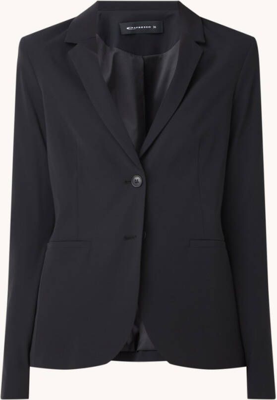 Expresso Xowly blazer van travelstof met paspelzakken