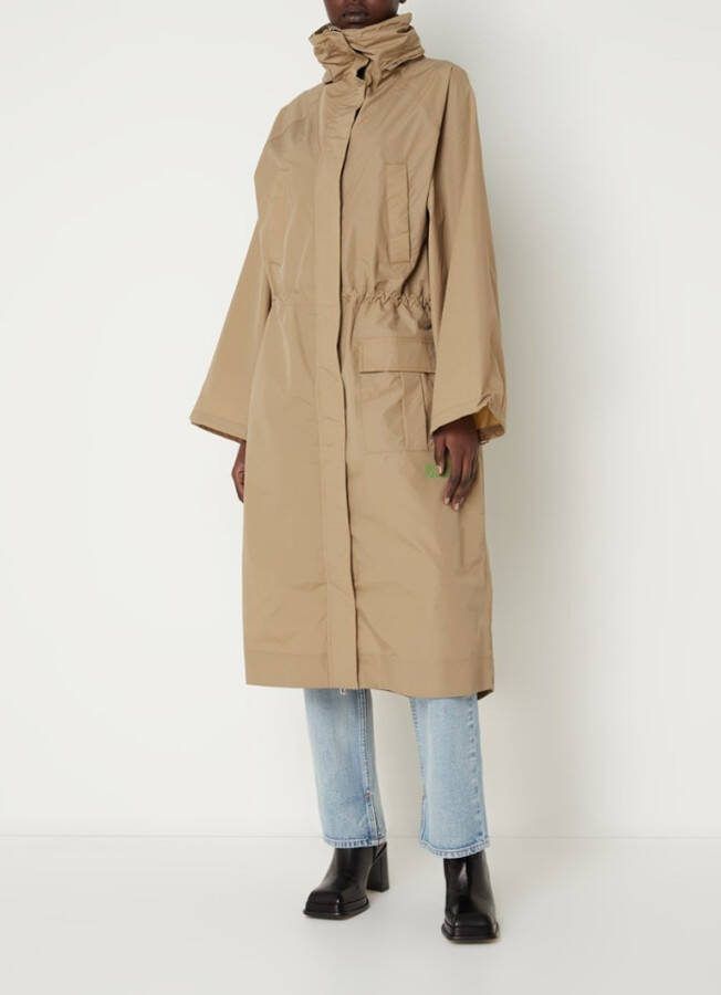 Ganni Longline parka met afneembare capuchon