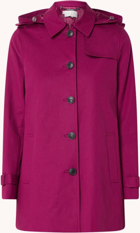 Hobbs Chrissie mantel met capuchon en steekzakken