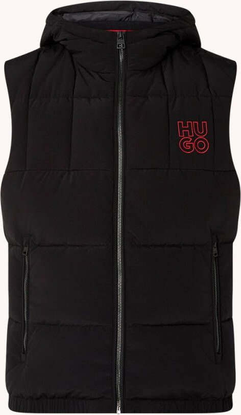 Hugo Boss Balti gewatteerde bodywarmer met capuchon en ritszakken