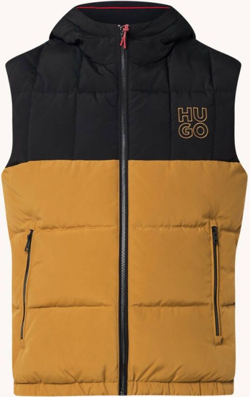 Hugo Boss Balti gewatteerde bodywarmer met capuchon en ritszakken
