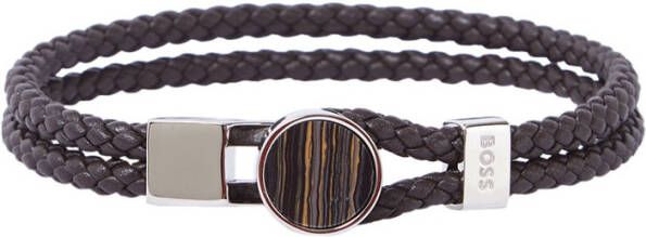Hugo Boss Brunetto armband van leer met logo