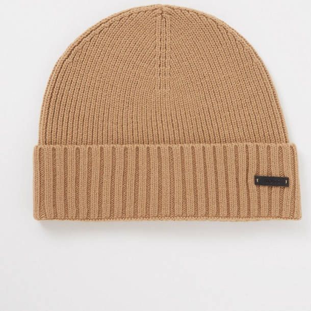 Hugo Boss Fati L ribgebreide muts van wol