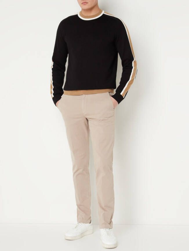 Hugo Boss Gabbano fijngebreide pullover met contrast