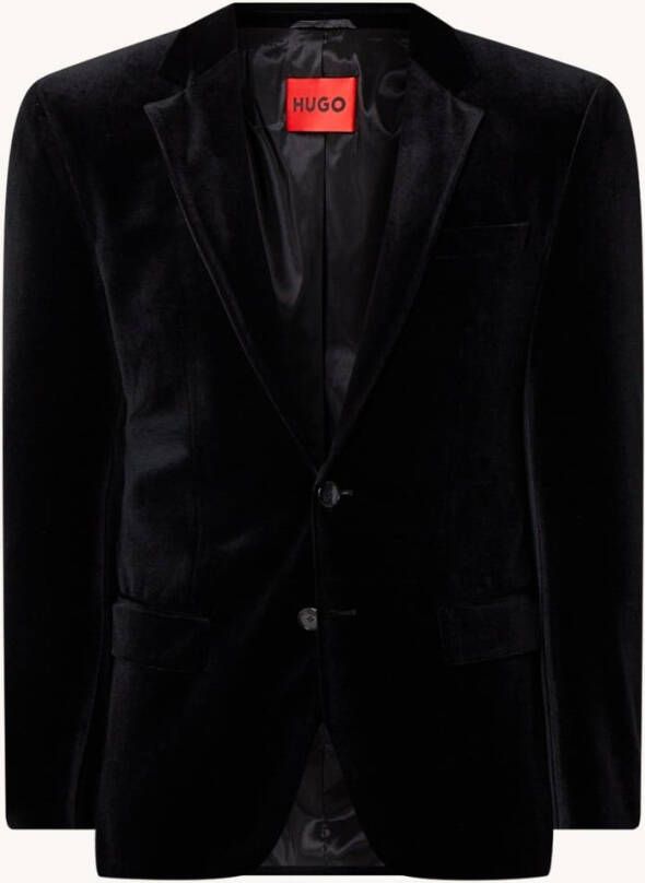 Hugo Boss Henry slim fit blazer van fluweel met klepzakken