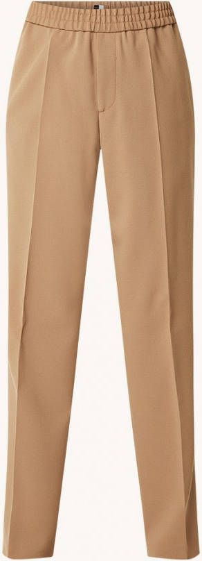 Hugo Boss Kris high waist tapered fit pantalon van wol met persplooi