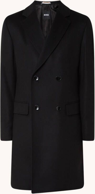 Hugo Boss Mantel in kasjmierblend met klepzakken