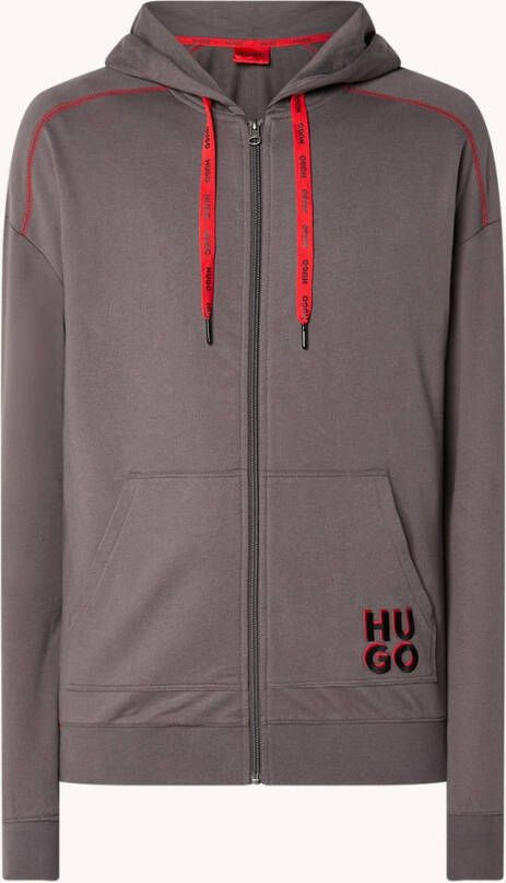 Hugo Boss Monologo sweatvest met steekzakken en logoborduring