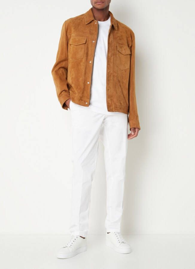 Hugo Boss Mucker jack van geitensuède met klepzakken