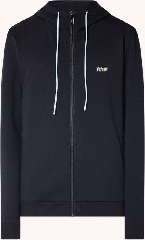 Hugo Boss Saggy sweatvest met logo en streepdetail