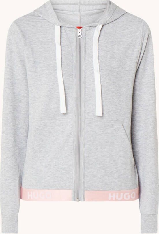 Hugo Boss Loungevest met capuchon logoband