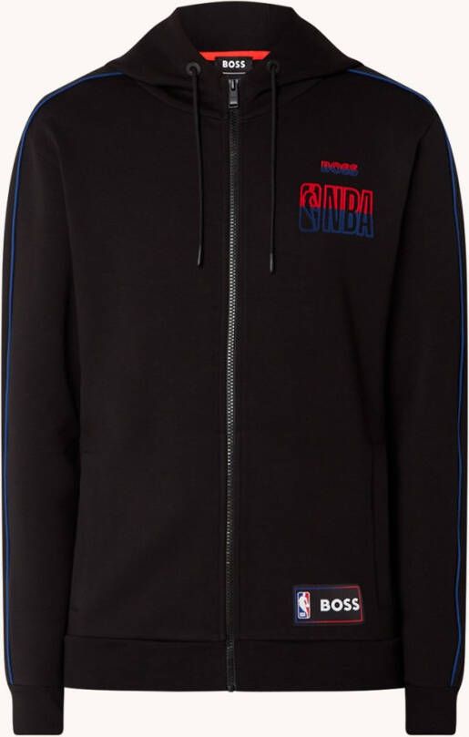 Hugo Boss Sweatvest met capuchon en logoprint