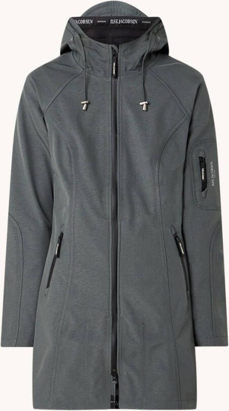 Ilse Jacobsen 3/4 Rain Coat Softshell Dames Middengroen
