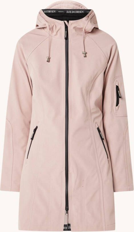 Ilse Jacobsen 3/4 Rain Coat Softshell Dames Lichtroze