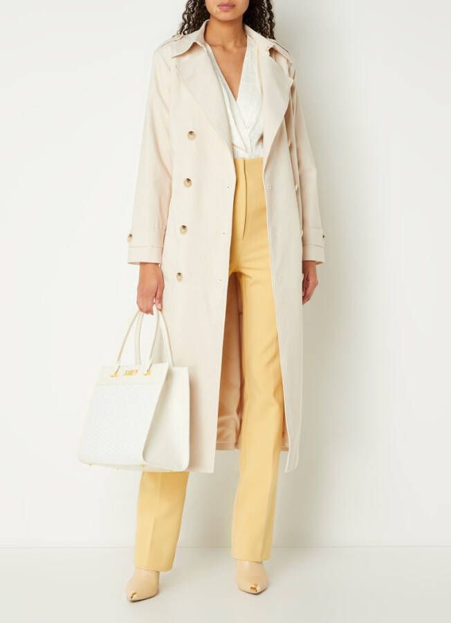 JOSH V Gina double breasted trenchcoat met ceintuur
