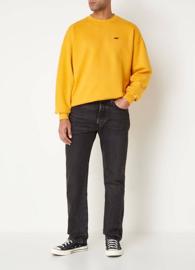Levi's Sweater met ronde hals en logo op de borst, Goldtab