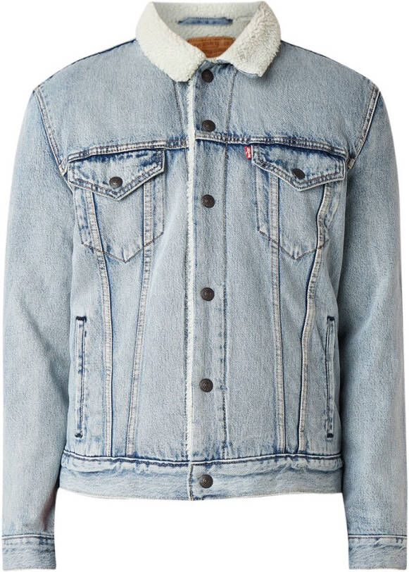 Levi's Capispalla Man 16365 Sherpa Trucker 0070 Stonebridge , Blauw, Heren