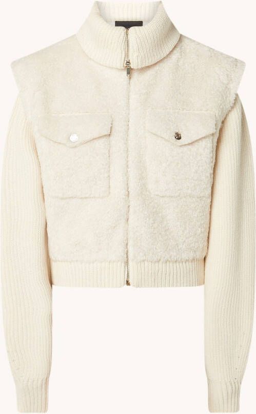 Maje Belio jas van teddy met borstzakken