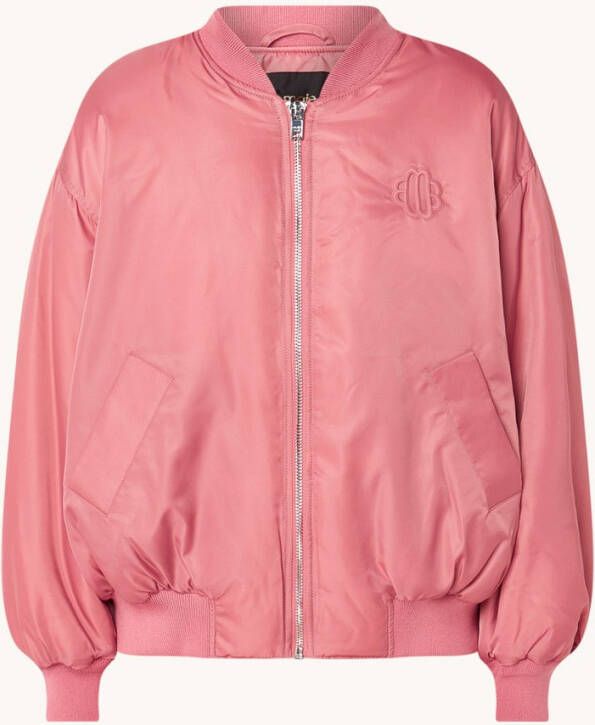 Maje Bombastick gewatteerde bomberjack met logoborduring