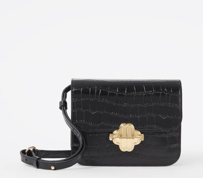 Maje Crossbodytas van leer met logo