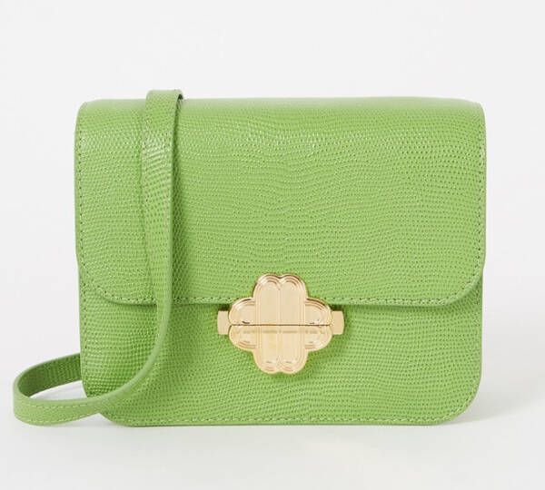 Maje Crossbodytas van leer met logo