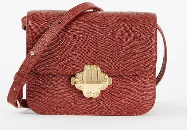 Maje Crossbodytas van leer met logo