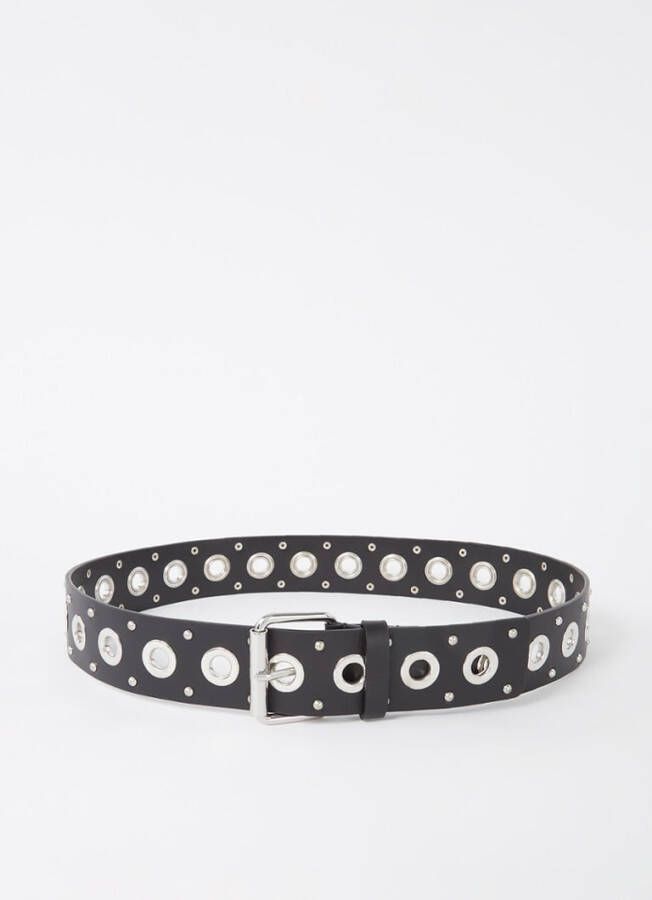 Maje Eyelet riem van leer