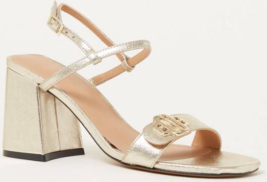 Maje Filomena sandalette van leer met metallic finish