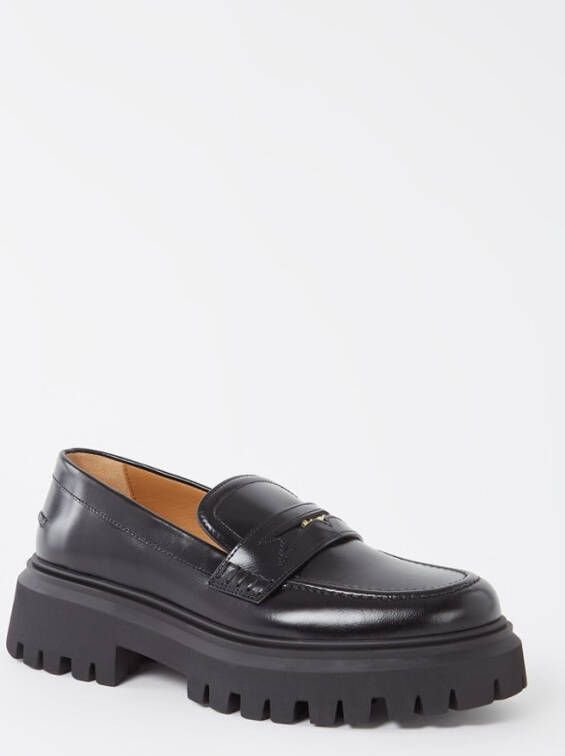 Maje Floafermedaill loafer van leer