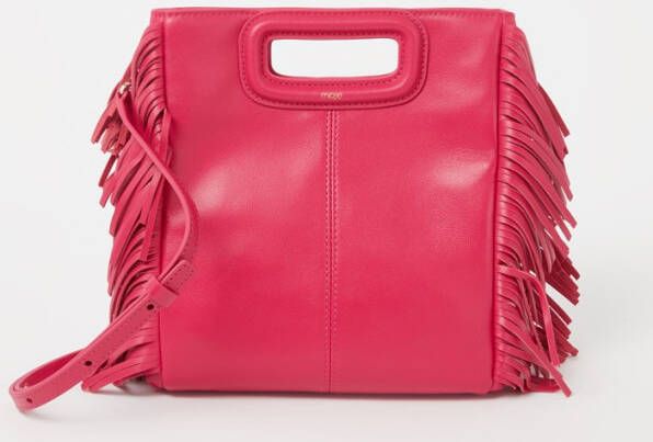 Maje M Bag handtas van leer met franjes