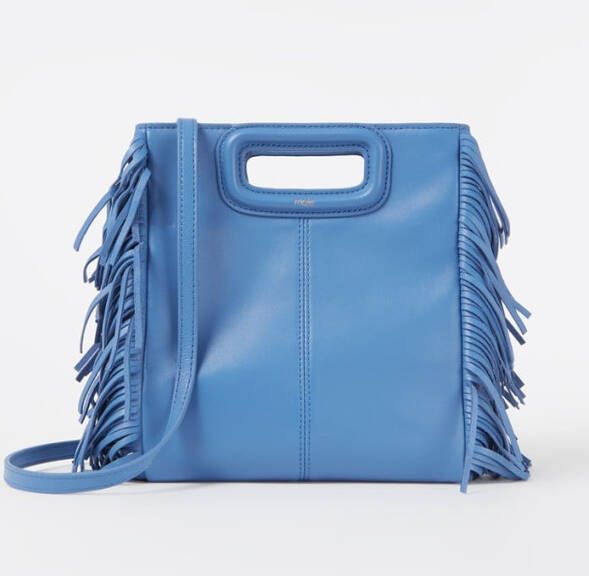 Maje M Bag handtas van leer met franjes