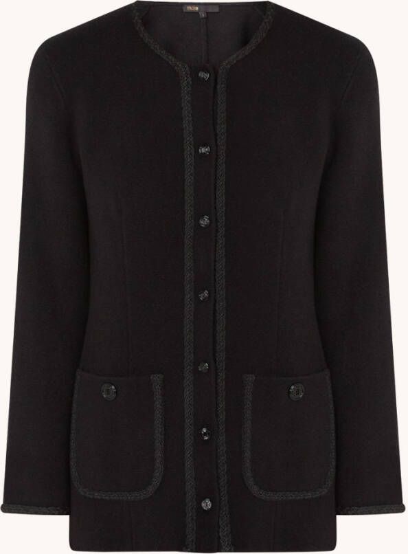 Maje Mycoat mantel in wolblend met opgestikte zakken