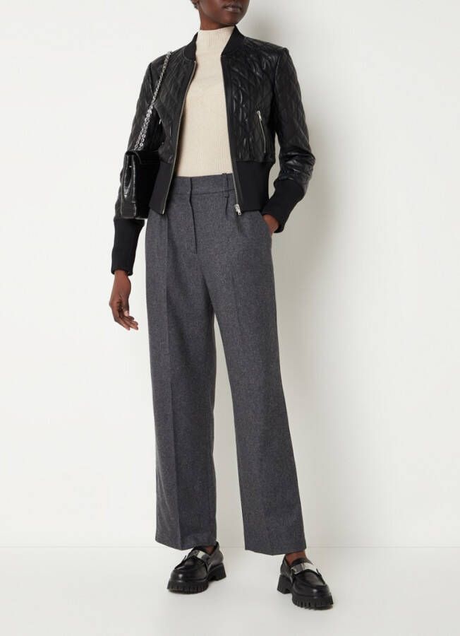 Maje Bimat guilted jack van lamsleer met ritszakken