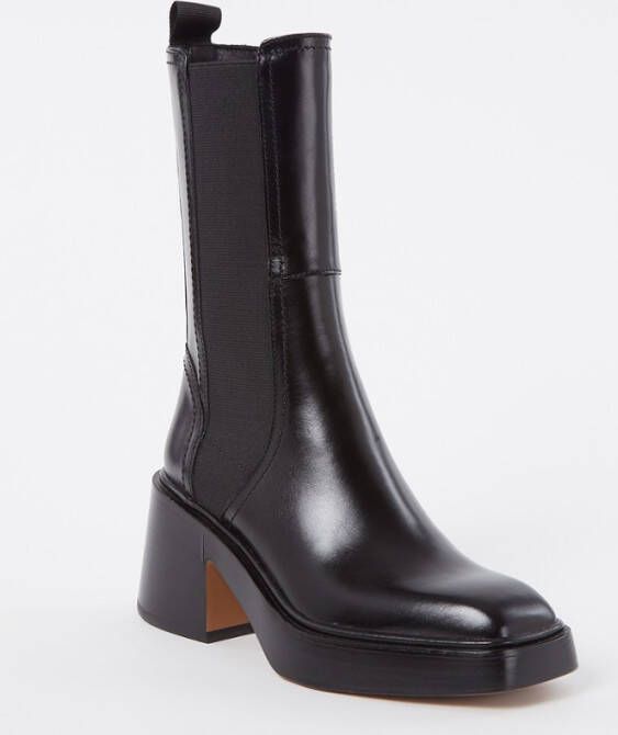 Maje Frizzante chelsea boot van leer