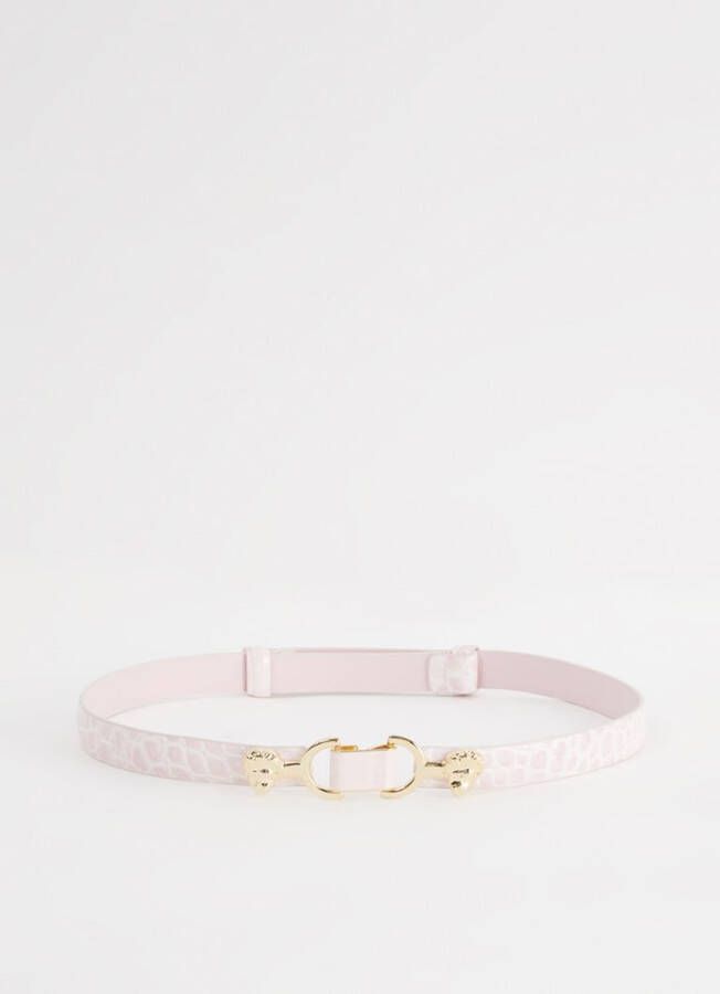 Maje Tailleriem van leer met crocostructuur