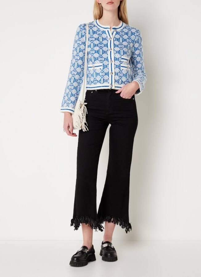 Maje Vest met ingebreid patroon