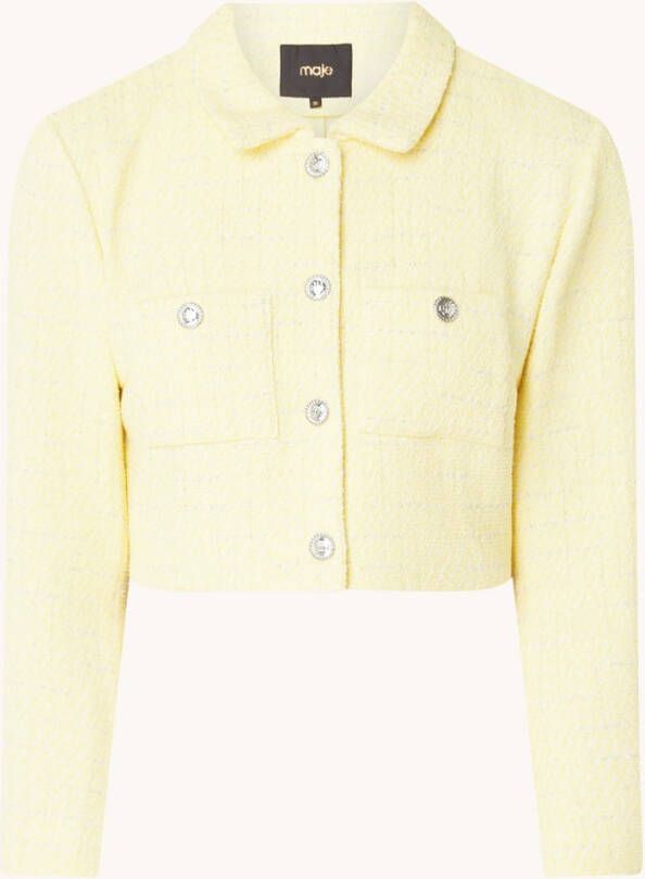 Maje Villo jack met tweed look en lurex