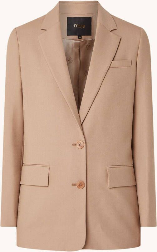 Maje Vylogi blazer in wolblend met klepzakken