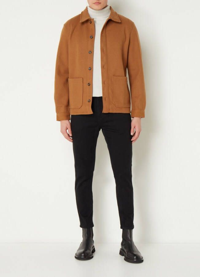 mango man Getextureerde overhemdjas met zakken