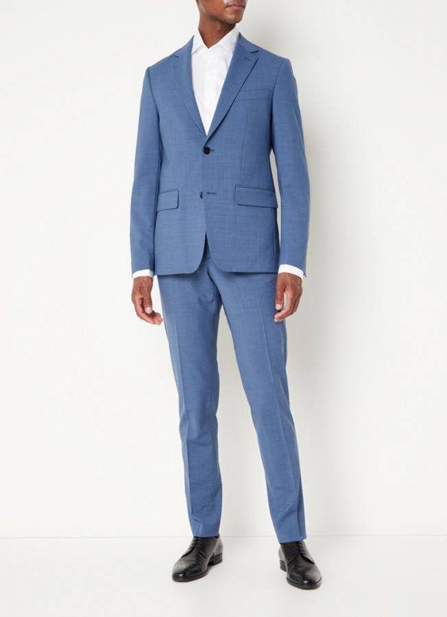 Mango Breda slim fit colbert in wolblend met klepzakken