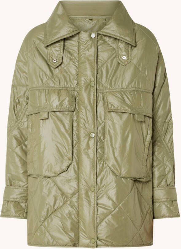 Mango Camaleon gewatteerd jack met quilt patroon