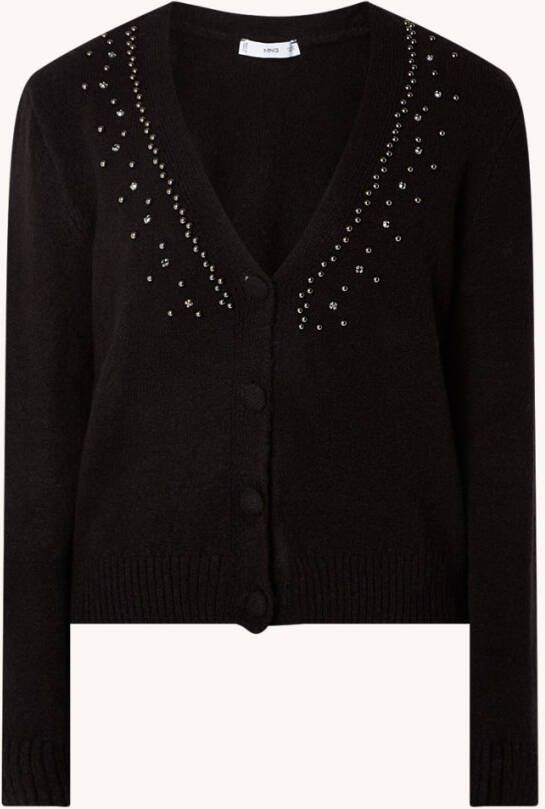 Mango Constela fijngebreid vest met strass