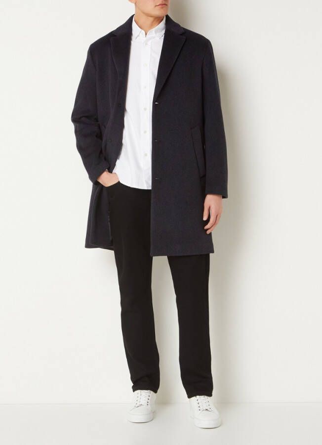 Mango Dalan oversized mantel in wolblend met steekzakken