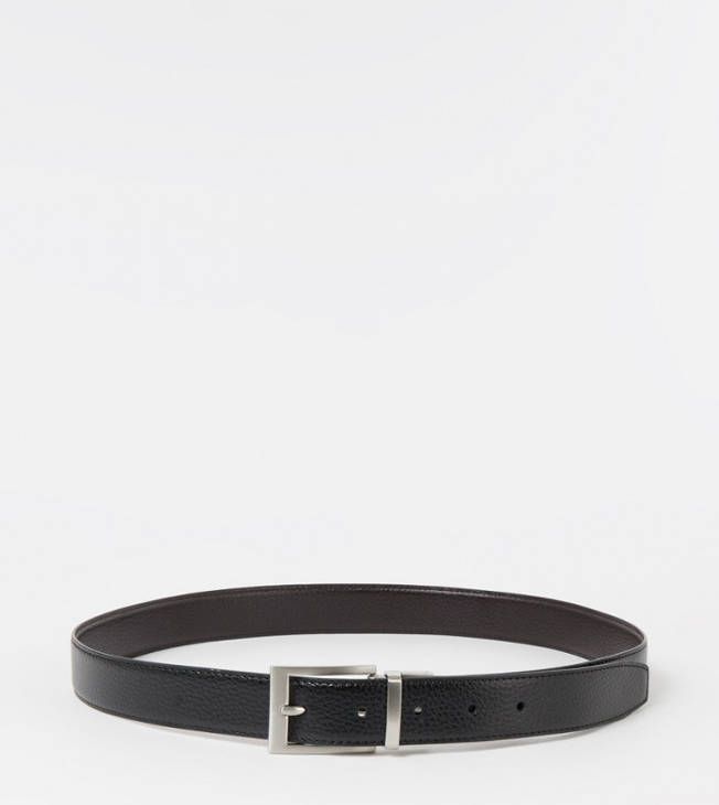 mango man Leren omkeerbare Tailored ceintuur