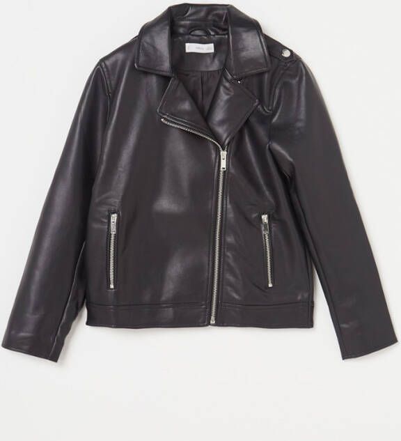 Mango Freddie bikerjack van imitatieleer met ritszakken