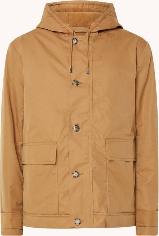 Mango Piran gewatteerd jack met opgestikte zakken en capuchon