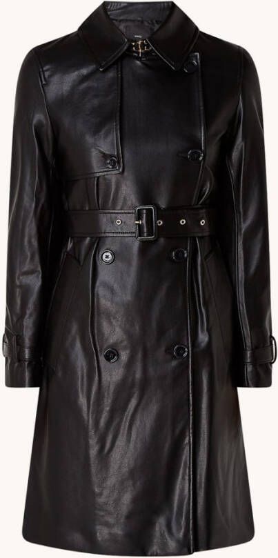 Mango Polanapu mantel met ceintuur en steekzakken