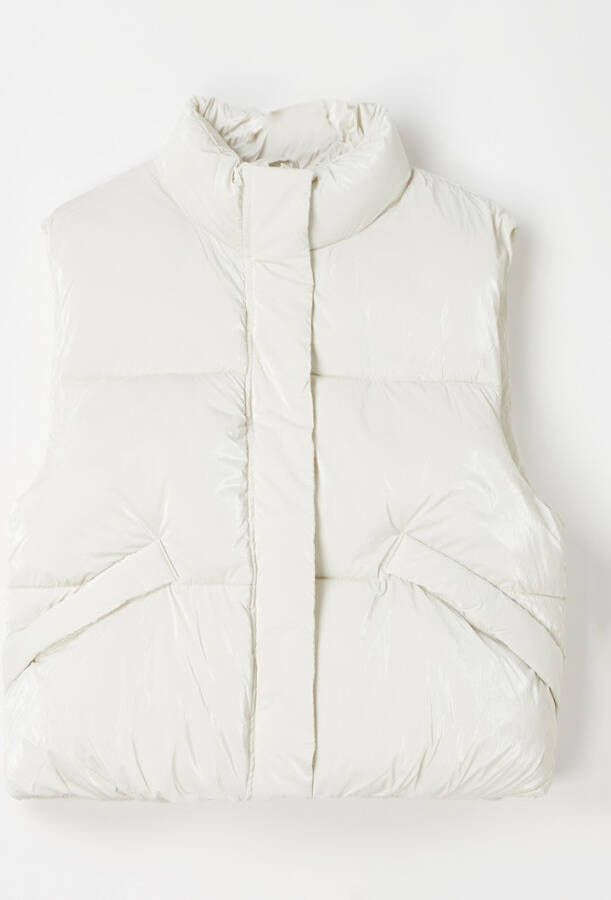 Mango Shinny gewatteerde bodywarmer met glanzende finish